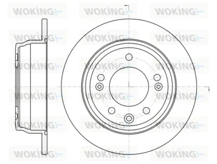 Гальмівний диск зад. i30/i35/CEED/Sportage 06- WOKING D61105.00