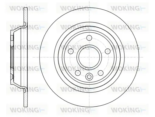 Гальмівний диск задн. Focus/Galaxy/Kuga/Mondeo/S-Max (07-21) WOKING D61167.00 (фото 1)