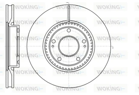 Гальмівний дискпередній вент. Hyundai I30 /Kia Cee\'D/ Cerato III 1.4-2.6 11 - (300x28) WOKING D61217.10