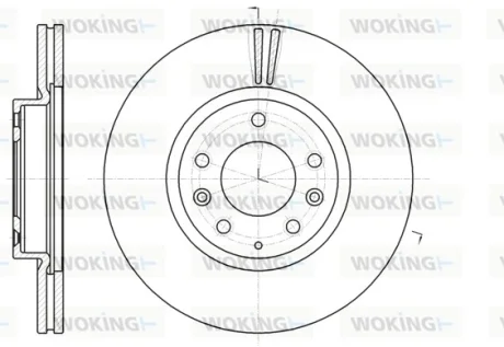 Гальмівний диск перед. Mazda 6/Atenza/6 (07-21) WOKING D6123510