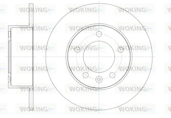 Гальмівний диск задн. Movano/Master/NV400/Movano 10- WOKING D61412.00 (фото 1)