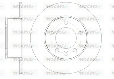 Гальмівний диск задн. Movano/Master/NV400/Movano 10- WOKING D61412.00