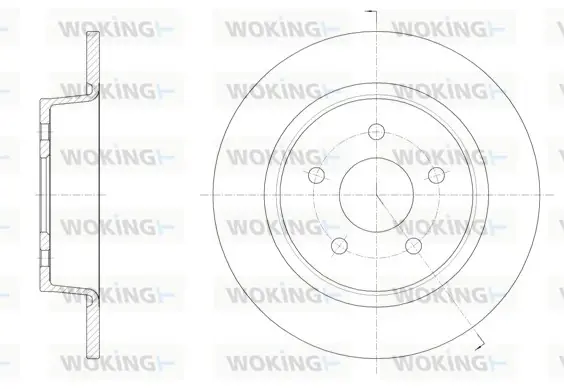 Гальмівний диск зад. Transit Connect/Kuga/C-max 10- 1.0-2.0 WOKING D61459.00 (фото 1)