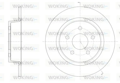 Гальмівний диск зад. Transit Connect/Kuga/C-max 10- 1.0-2.0 WOKING D61459.00