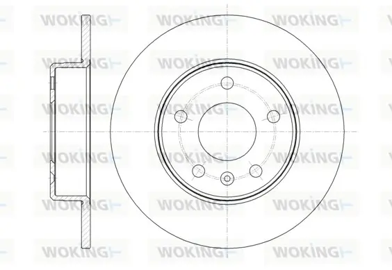 Диск гальмівний задній (кратно 2) (вир-во Remsa) Opel Astra H Zafira B (D61468.00) WOKING D6146800 (фото 1)