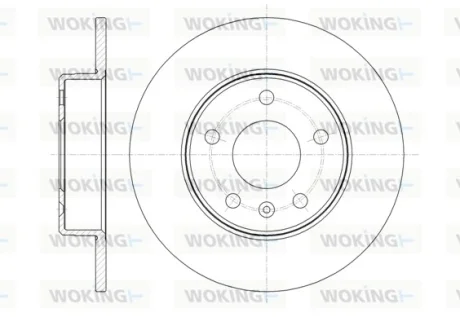 Диск гальмівний задній (кратно 2) (вир-во Remsa) Opel Astra H Zafira B (D61468.00) WOKING D6146800