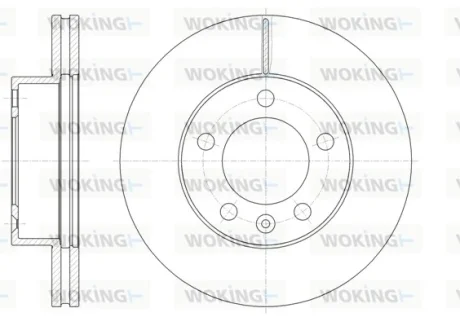 Гальмівний диск перед. Master/NV400 (04-21) WOKING D6147510