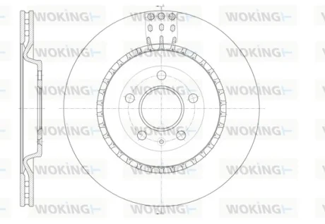 Диск тормозной задний (кратно 2) (пр-во Remsa) Audi A4 A5 09>, A6 A7 A8 11>, Q5 WOKING D61492.10