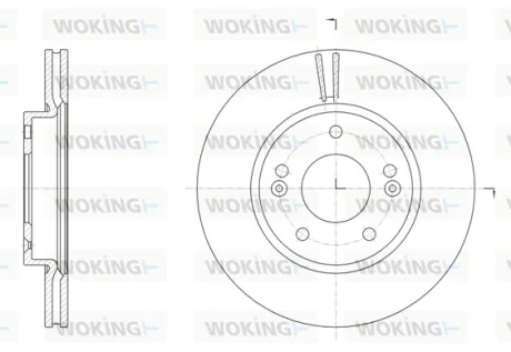 Гальмівний диск пер. Cerato/Ceed/Forte/Proceed/i30/Creta 12- WOKING D61507.10