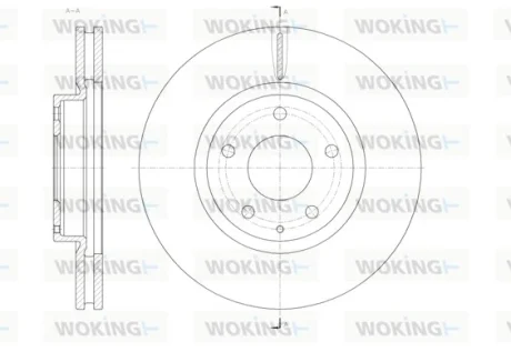 Гальмівний диск пер.Mazda 6 /CX-5 2.0-2.5 12-17 (297x28) WOKING D61520.10