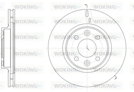 Гальмівний диск перед. Clio/Fortwo/Logan/Sandero/Symbol (12-21) WOKING D6153510