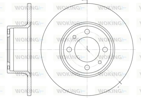 Гальмівний диск Lada 2101-2107 (252х10) WOKING D6156.00