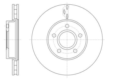 Гальмівний диск перед. C-Max/Focus (14-21) WOKING D6156010