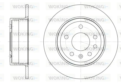 Гальмівний диск задн. Vectra/Omega/Omega/Senator/Carlton/Senator/Royale 78-05 WOKING D6249.00