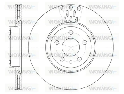 Гальмівний диск перед. Combo/Doblo/Qubo/Tipo (84-21) WOKING D631610