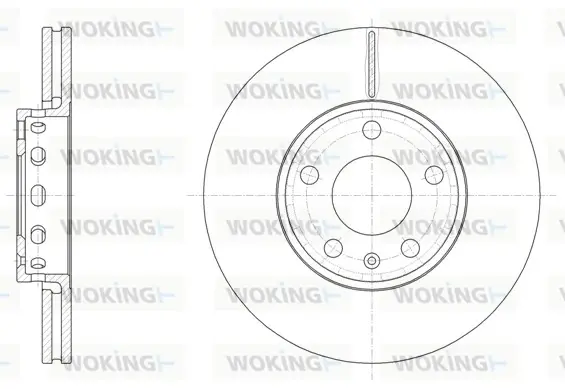 Гальмівний диск перед. Audi 100/A4/A6/Passat B5 90-05 (288x25) WOKING D6328.10 (фото 1)