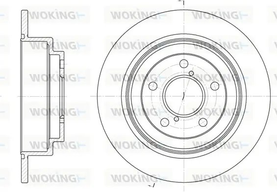 Диск гальмівний задній (кратно 2) (вир-во Remsa) Subaru Forester 02>08 Impreza 00>08 (D6398.00) WOKING D639800 (фото 1)