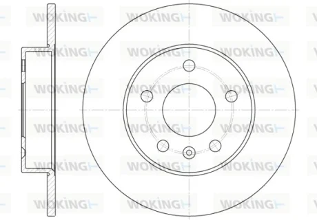 Гальмівний диск зад. Opel Astra G 98- (264x10) WOKING D657800