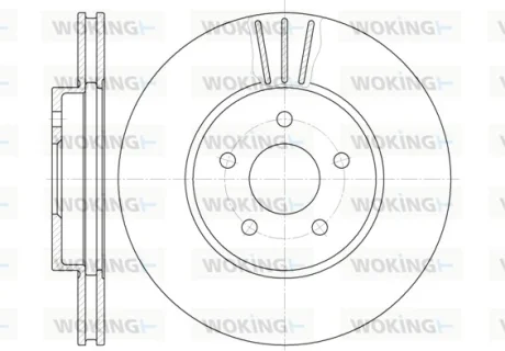 Диск тормозной Ford Mondeo III / перед (кратно 2 шт.) WOKING D660710