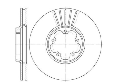 Гальмівний диск перед. Transit V-184 (FWD) (276X24,5) WOKING D6609.10