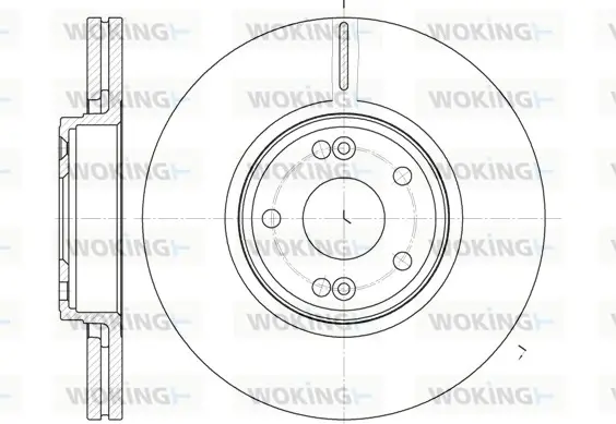 Диск тормозной Renault Laguna II / перед (кратно 2 шт.) WOKING D661210 (фото 1)