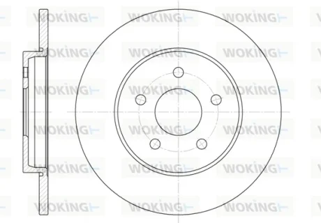 Гальмівний диск задн. XType/Mondeo/Mondeo 00-11 WOKING D6661.00