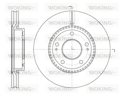 Гальмівний диск пер. Getz/TB/Click 01-12 WOKING D666310