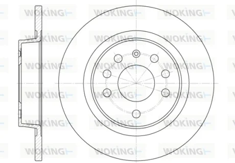 Гальмівний диск зад. Opel Vectra C 02-/Signum 03- (278x12) WOKING D6688.00