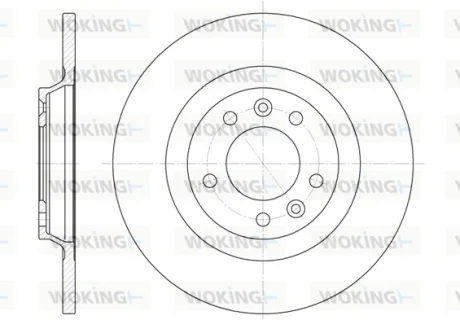Гальмівний диск (задній) CITROËN C5/PEUGEOT 407/508/607/RCZ 1.6-3.0 04- WOKING D6690.00