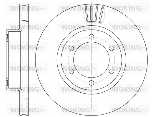 Гальмівний диск перед. 4 Runner/Land Cruiser (01-10) WOKING D6706.10 (фото 1)