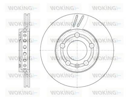Гальмівний диск перед. Fabia/Fox/Polo (03-21) WOKING D6709.10