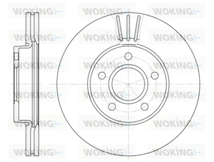 Гальмівний диск перед. Ford C-Max 07-10/Focus 04-11 (278x25) WOKING D671010