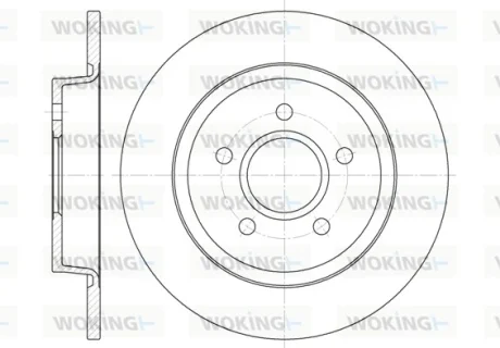 Гальмівний диск зад. Ford C-MAX/Focus II 04- (280x11) WOKING D6712.00