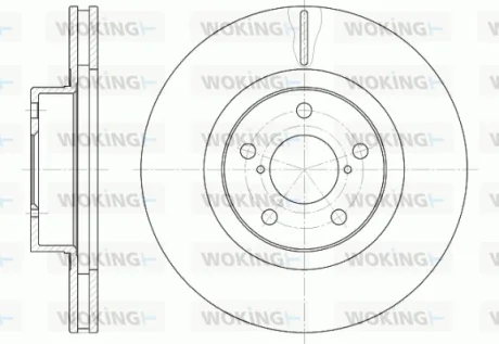 Гальмівний диск задн/пер. Impreza/Outback/Legacy/Forester08- WOKING D671510