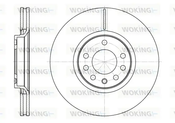 Диск тормозной передний (кратно 2) (пр-во Remsa) Opel Astra H Zafira B Meriva B WOKING D6729.10 (фото 1)
