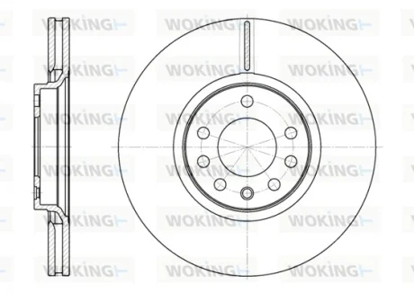 Диск тормозной передний (кратно 2) (пр-во Remsa) Opel Astra H Zafira B Meriva B WOKING D6729.10