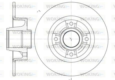 Гальмівний диск (задній) CLIO /MEGANE/MODUS / GRAND MODUS /TWINGO 1.2-2.0 02- WOKING D6750.00