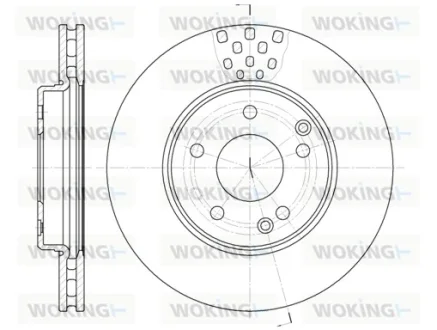 Гальмівний диск перед. W203/W208/W209/W202 (93-11) WOKING D6751.10