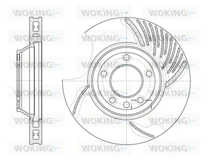 Диск гальмівний передній лівий (вир-во Remsa) Porsche Cayenne I II (D6769.10) WOKING D676910