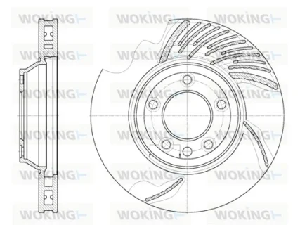 Диск гальмівний передній правий (вир-во Remsa) Porsche Cayenne I II (D6769.11) WOKING D676911