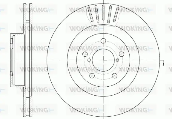 Гальмівний диск BRZ/Forester/Impreza/Legacy/Outback (09-21) WOKING D681610 (фото 1)