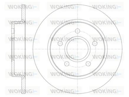 Гальмівний диск зад. Focus II 04-/C-MAX 07- (265x11) WOKING D6846.00