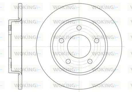 Гальмівний диск задн. Mazda 3/3/Axela (06-21) WOKING D6906.00