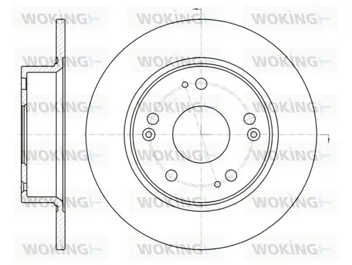 Гальмівний диск зад. Honda Accord 04-08 (260x10) WOKING D6984.00 (фото 1)