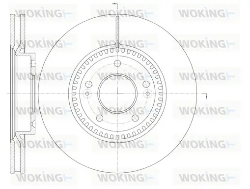 Гальмівний диск перед. Sonata V/Tucson/i40/ix35/Optima/Sportage 04- (300x28) WOKING D6988.10 (фото 1)