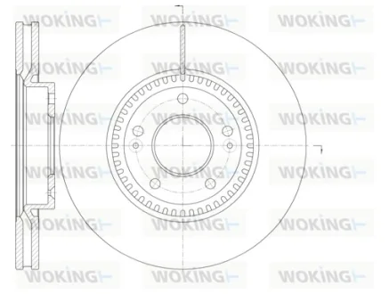 Гальмівний диск перед. Sonata V/Tucson/i40/ix35/Optima/Sportage 04- (300x28) WOKING D6988.10