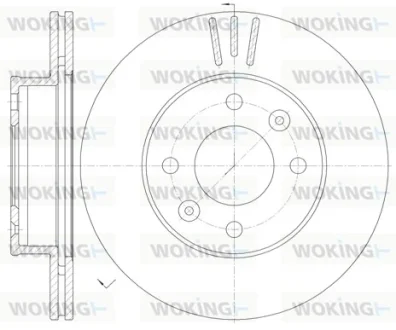 Гальмівний диск перед. i10/Picanto (04-21) WOKING D6990.10