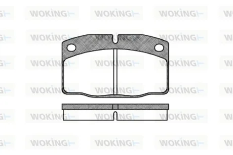Гальмівні колодки пер. Astra/Combo/Corsa/Kadett/Nova (75-01) WOKING P0013.00