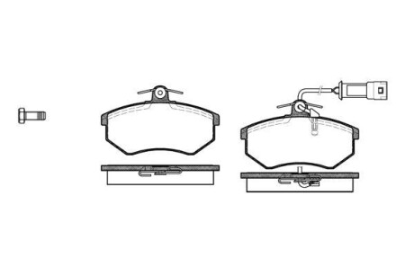 Колодки гальмівні диск. перед. (Remsa) Chery Amulet ii 1.8 10-,Chery Amulet ii 2.0 10- WOKING P0343.02