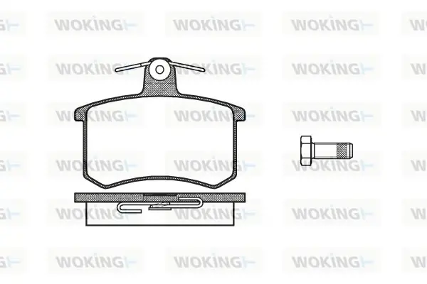 Колодки тормозные диск. задн. (пр-во Remsa) Audi 80, 100 WOKING P0353.00 (фото 1)